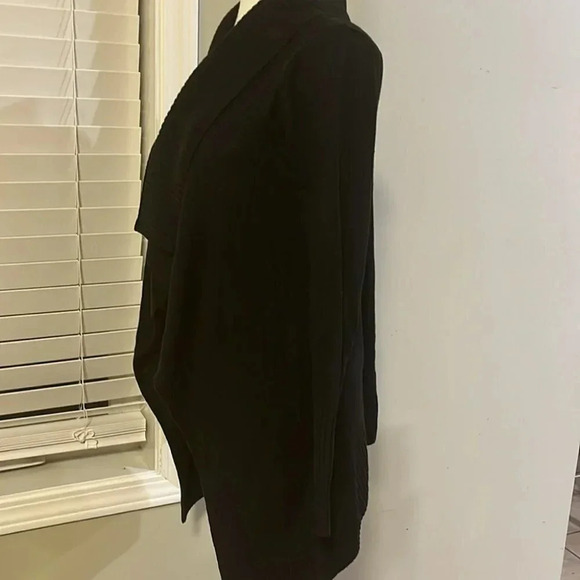 [S]Vintage Talula Babaton Linen/ Silk Blend Knit Black Open Shawl Cardigan-NWOT - Picture 4 of 9